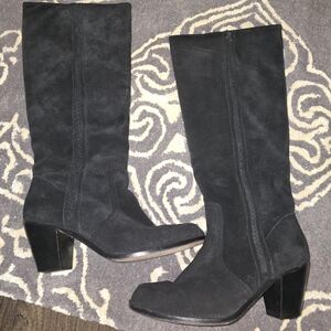Michael Kors Black Suede Heeled Boots